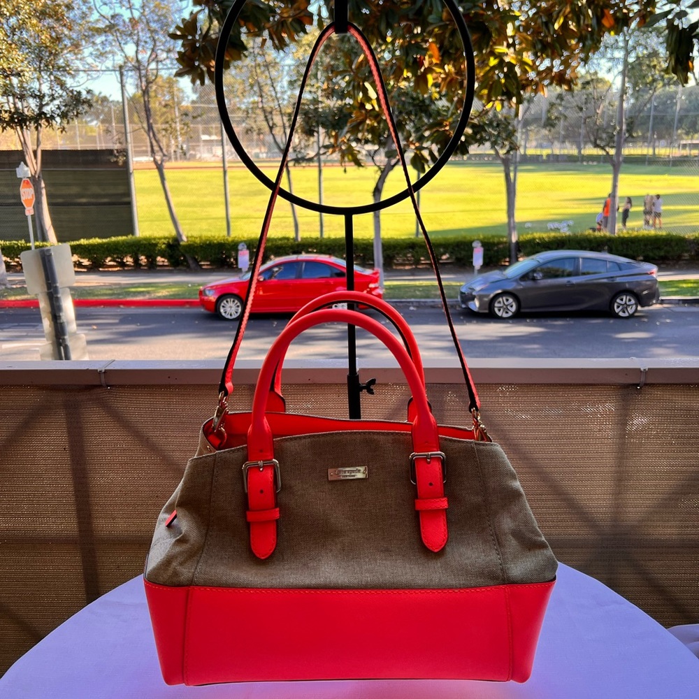 Kate Spade Bright Coral Pink satchel handbag